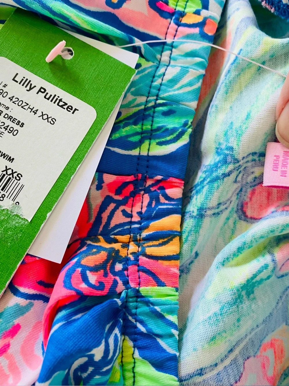 Lilly Pulitzer Windsor dress XXS surf gypsea swim - Picture 3 of 4